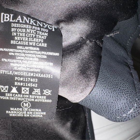 Blank NYC Black Vegan Leather Moto Jacket - Picture 5 of 5